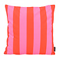 Streep Rood/Roze Kussenhoes | 45x45 cm | Katoen/Polyester