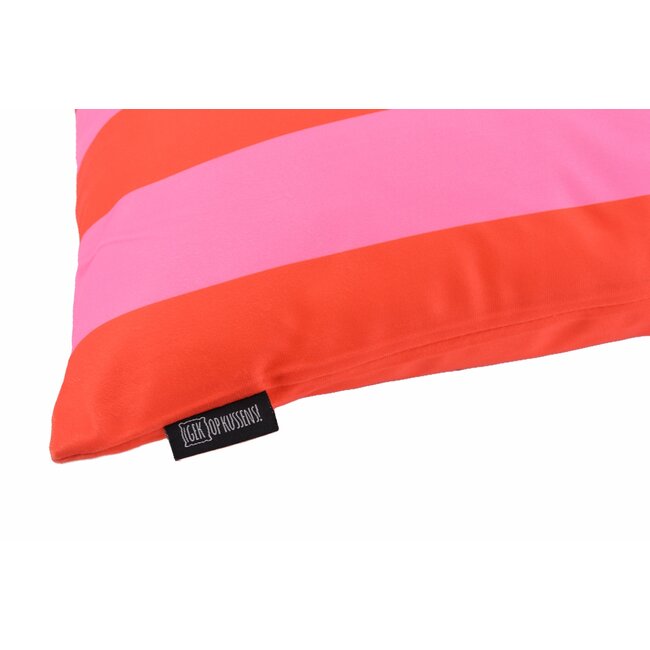 Streifen Rot/Rosa Kissenbezug | 45x45 cm | Baumwolle/Polyester