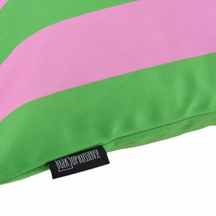 Sierkussen Streep Groen/Roze | 45 x 45 cm | Katoen/Polyester