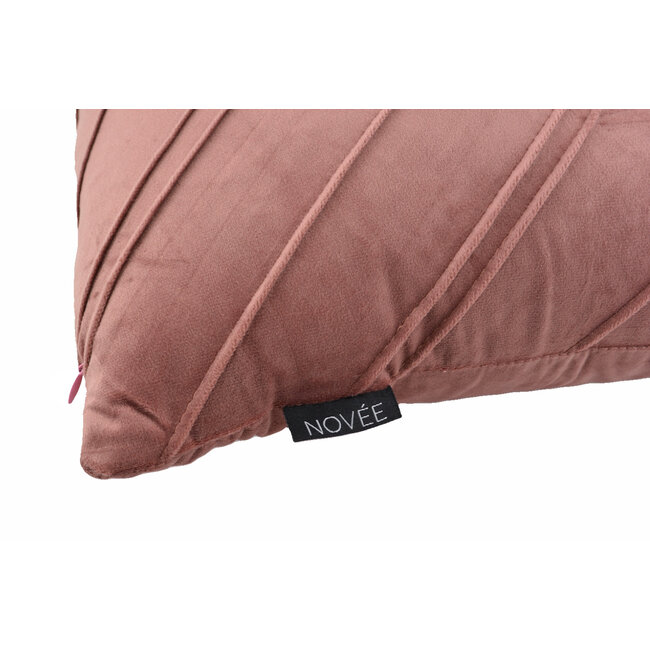 Velvet Stripe Oudroze Kussenhoes | 45x45 cm | Velvet/Polyester