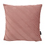Velvet Stripe Altrosa Kissenbezug | 45x45 cm | Samt/Polyester