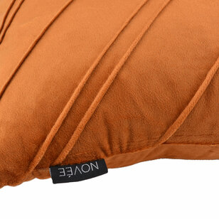 Velvet Stripe Terra Kissenbezug | 45x45 cm | Samt/Polyester