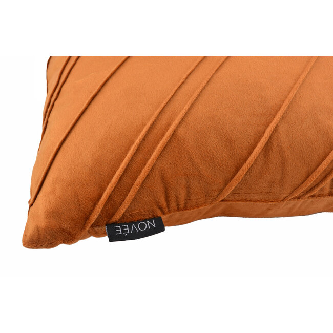 Velvet Stripe Terra Kussenhoes | 45x45 cm | Velvet/Polyester