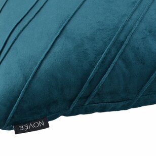 Velvet Stripe Petrol Kissenbezug | 45x45 cm | Samt/Polyester