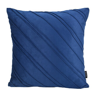 NOVÉE Velvet Stripe Blauw | 45 x 45 cm | Kussenhoes | Velvet / Polyester