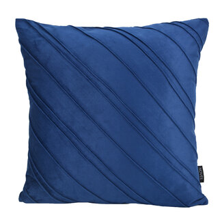 NOVÉE Velvet Stripe Blauw Kussenhoes | 45x45 cm | Velvet/Polyester