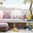 Flower / Stripe - Roze Outdoor | 45 x 45 cm | Kussenhoes | Katoen