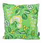 Flower/Stripe - Outdoor Grün Kissenbezug | 45x45 cm | Baumwolle