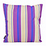 Flower/Stripe - Outdoor Lila Kissenbezug | 45x45 cm | Baumwolle