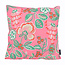 Flower/Stripe - Roze Outdoor Kussenhoes | 45x45 cm | Katoen