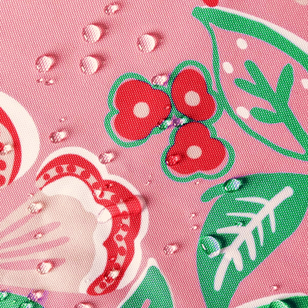Flower/Stripe - Roze Outdoor Kussenhoes | 45x45 cm | Katoen