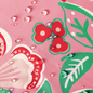 Flower/Stripe - Roze Outdoor Kussenhoes | 45x45 cm | Katoen