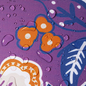 Flower/Stripe - Outdoor Lila Kissenbezug | 45x45 cm | Baumwolle