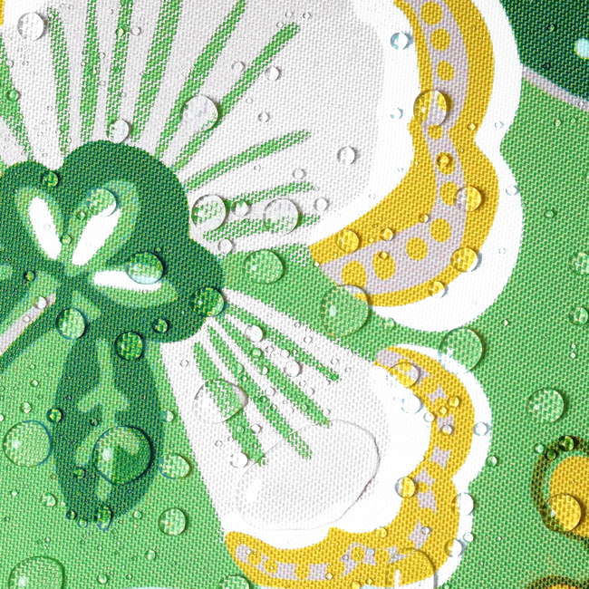 Sierkussen Flower / Stripe - Groen Outdoor | 45 x 45 cm | Katoen