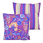 Sierkussen Flower / Stripe - Paars Outdoor | 45 x 45 cm | Katoen