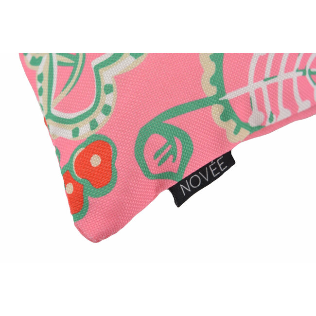 Sierkussen Flower / Stripe - Roze Outdoor | 45 x 45 cm | Katoen