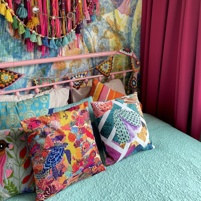 Turtle Ocean Kussenhoes | 45x45 cm | Katoen/Polyester