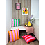 Streep Groen/Roze Kussenhoes | 45x45 cm | Katoen/Polyester