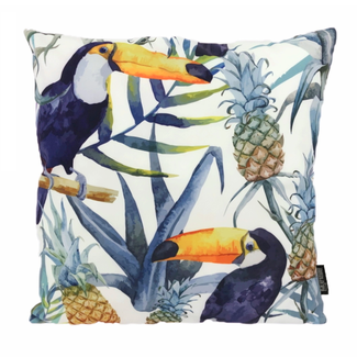 Gek op kussens! Tropical Birds | 45 x 45 cm | Kussenhoes | Katoen/Polyester