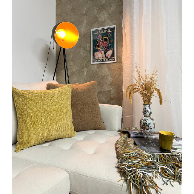 Lux Geel | 45 x 45 cm | Kussenhoes | Polyester