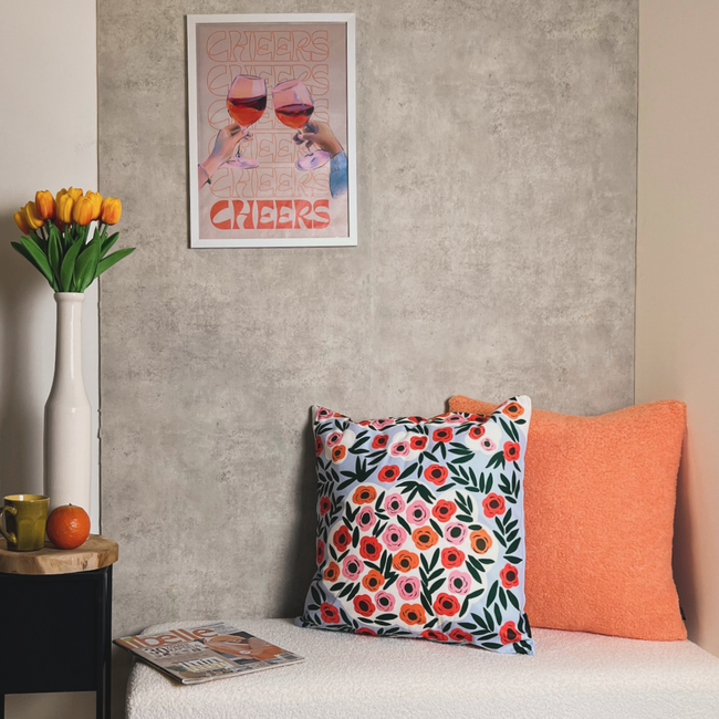 Sierkussen Fusion Flowers #6 | 45 x 45 cm | Katoen/Polyester