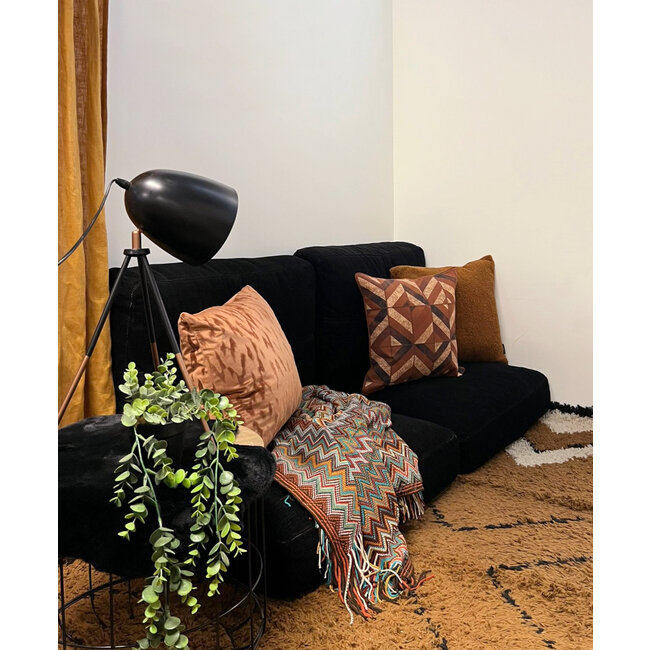 Velvet Stain Oranje/Roest Kussenhoes | 45x45 cm | Velvet/Polyester