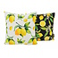 Zitronen Schwarz/Gelb Kissenbezug | 45x45 cm | Baumwolle/Polyester