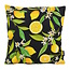 Gek op kussens! Citroenen Zwart/Geel | 45 x 45 cm | Kussenhoes | Katoen/Polyester