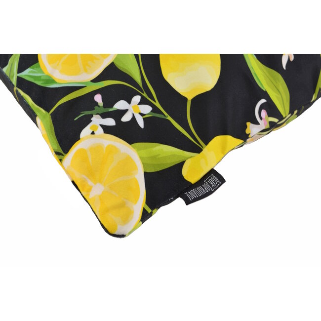 Zitronen Schwarz/Gelb Kissenbezug | 45x45 cm | Baumwolle/Polyester
