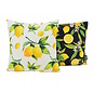Citroenen Wit/Geel Kussenhoes | 45x45 cm | Katoen/Polyester