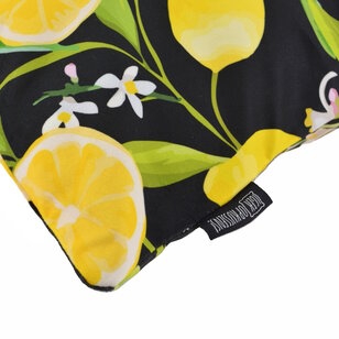 Sierkussen Citroenen Zwart/Geel | 45 x 45 cm | Katoen/Polyester