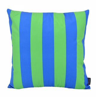 Gek op kussens! Streep Blauw/Groen | 45 x 45 cm | Kussenhoes | Katoen/Polyester