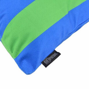 Streep Blauw/Groen Kussenhoes | 45x45 cm | Katoen/Polyester