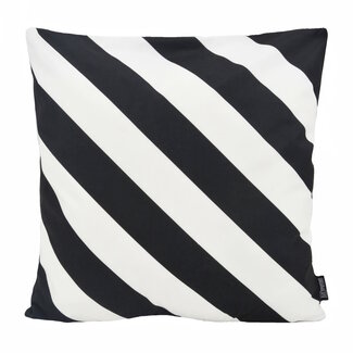 Gek op kussens! Stripe Schwarz/Weiß Kissenbezug | 45x45 cm | Baumwolle/Polyester