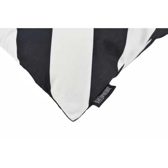 Stripe Zwart/Wit Kussenhoes | 45x45 cm | Katoen/Polyester