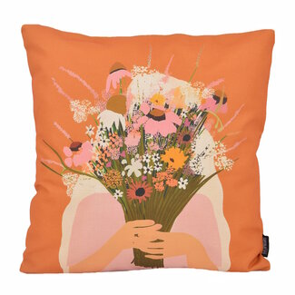 Gek op kussens! Bouquet Kissenbezug | 45x45 cm | Baumwolle/Leinen