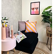 Stripe Lila/Geel Kussenhoes | 45x45 cm | Katoen/Polyester