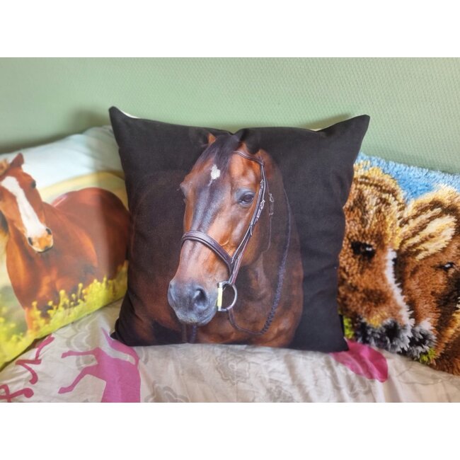 Paard/Horse Kussenhoes | 45x45 cm | Katoen/Polyester