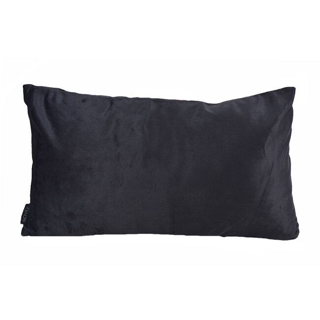 Velvet Swirl Altrosa/Schwarz Kissenbezug | 30x50 cm | Samt/Polyester