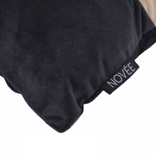 Velvet Swirl Zwart/Beige Kussenhoes | 30x50 cm | Fluweel/Polyester
