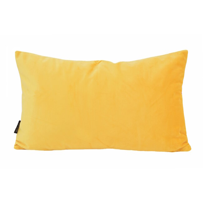 Velvet Swirl Geel/Roze | 30 x 50 cm  | Kussenhoes | Fluweel/Polyester