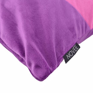 Velvet Swirl Lila/Rosa Kissenbezug | 30x50 cm | Samt/Polyester