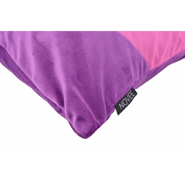 Velvet Swirl Lila/Rosa Kissenbezug | 30x50 cm | Samt/Polyester