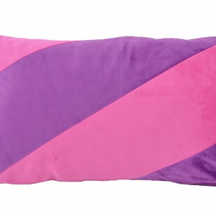 Velvet Swirl Lila/Rosa Kissenbezug | 30x50 cm | Samt/Polyester