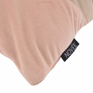 Velvet Swirl Roze/Beige Kussenhoes | 30x50 cm | Fluweel/Polyester