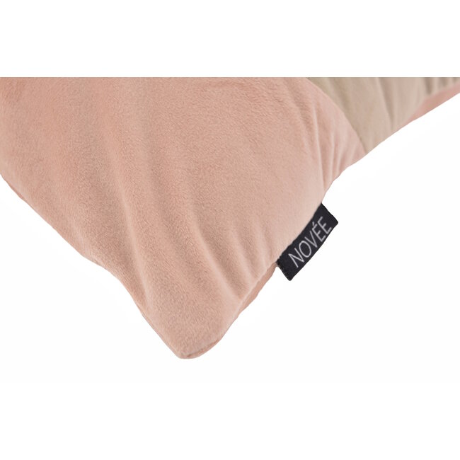 Velvet Swirl Rosa/Beige Kissenbezug | 30x50 cm | Samt/Polyester