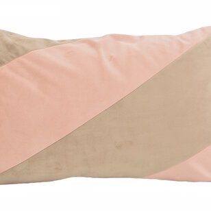 Velvet Swirl Rosa/Beige Kissenbezug | 30x50 cm | Samt/Polyester