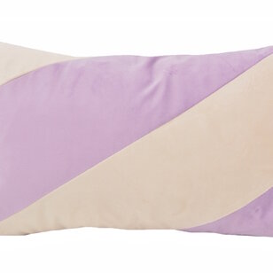 Velvet Swirl Lila/Crème Kissenbezug | 30x50 cm | Samt/Polyester