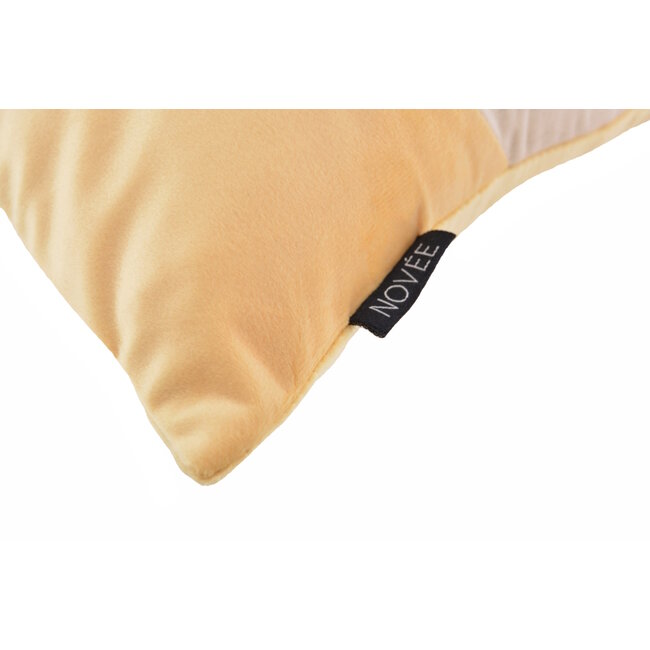 Velvet Swirl Gelb/Crème Kissenbezug | 30x50 cm | Samt/Polyester