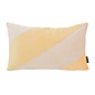 Velvet Swirl Geel/Crème Kussenhoes | 30x50 cm | Fluweel/Polyester